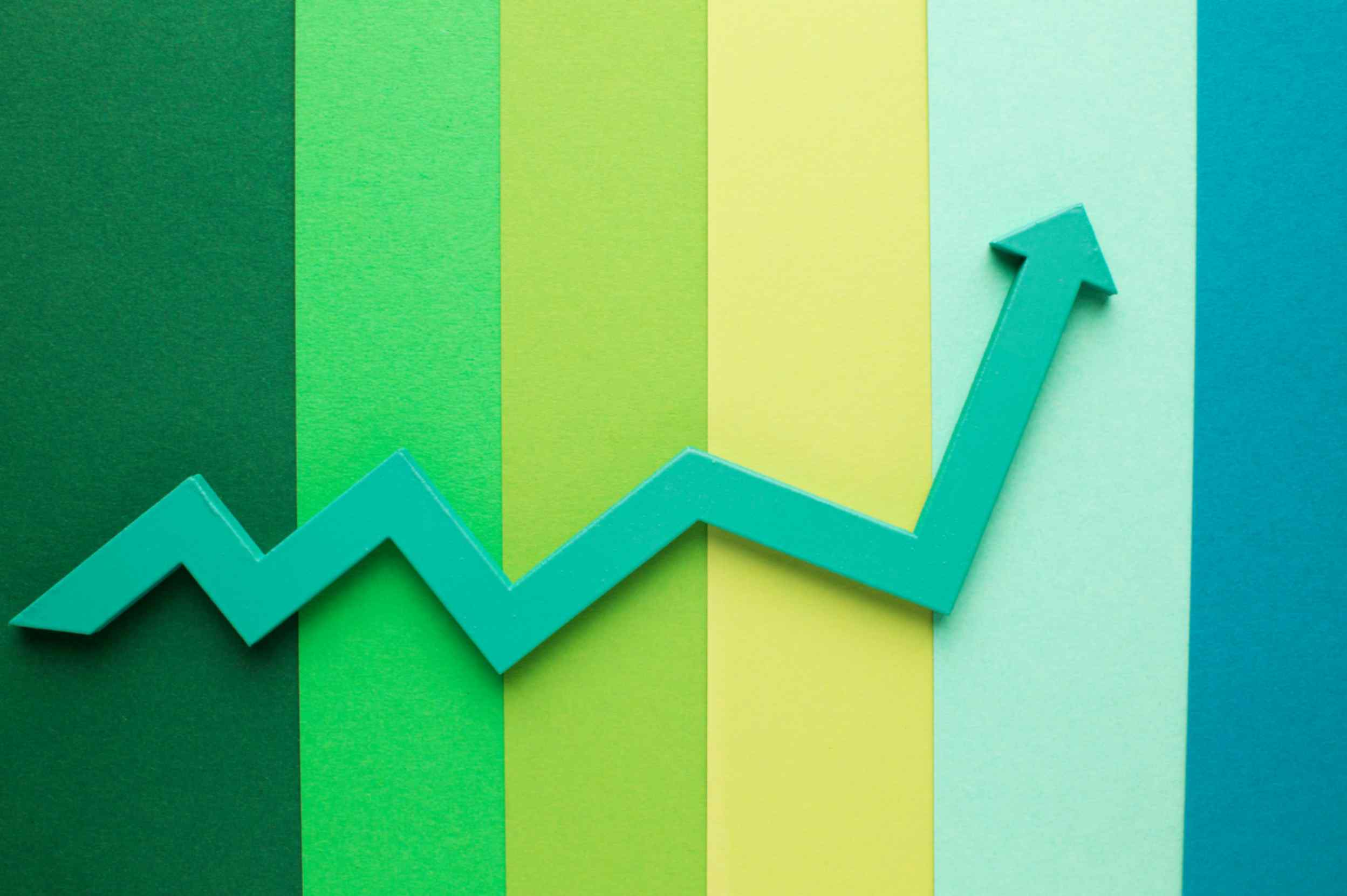 Green arrow graph image